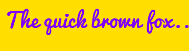 Image with Font Color 8000FF and Background Color FFDE00
